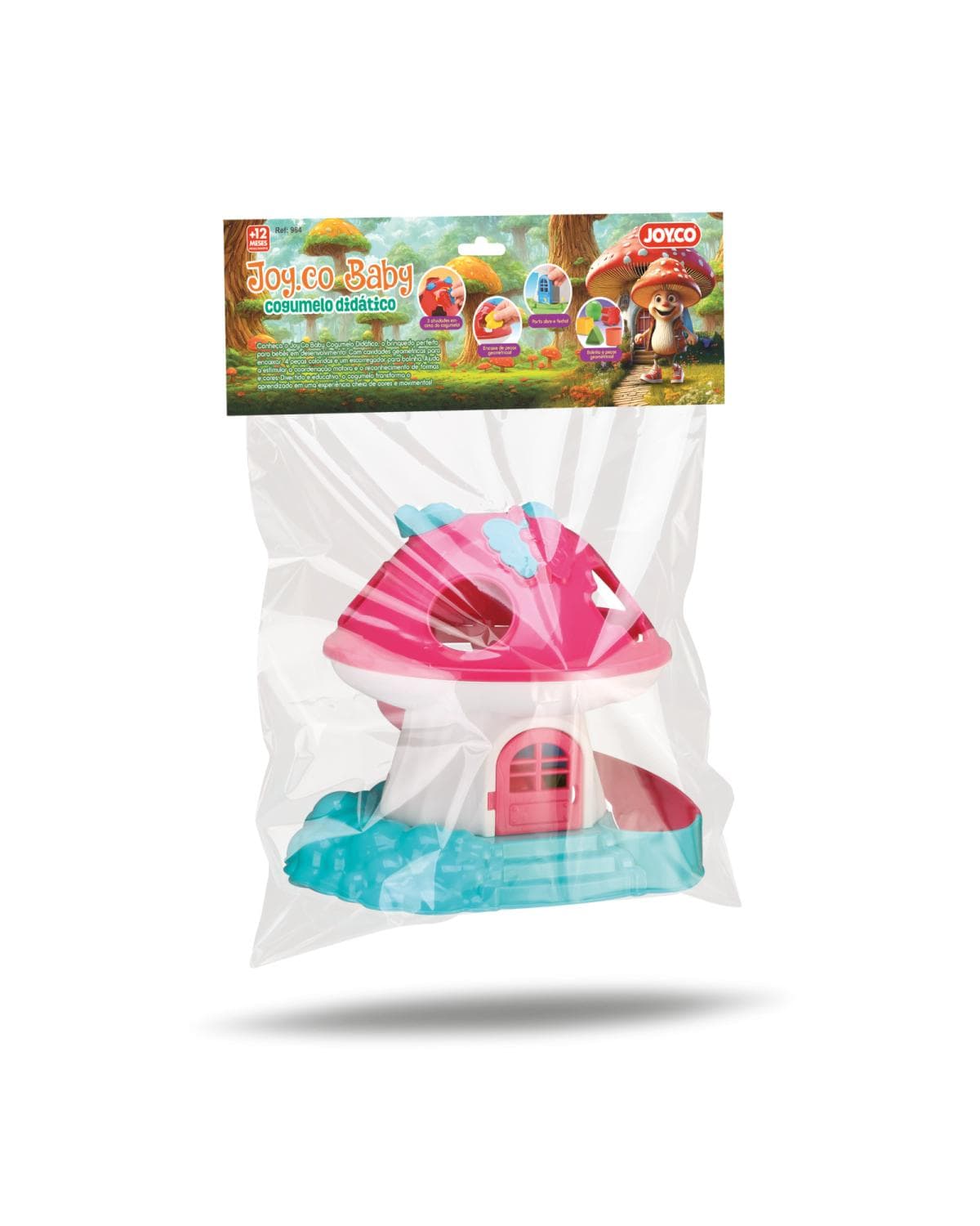 Joy.Co Baby - Cogumelo Didático Rosa (Solapa)