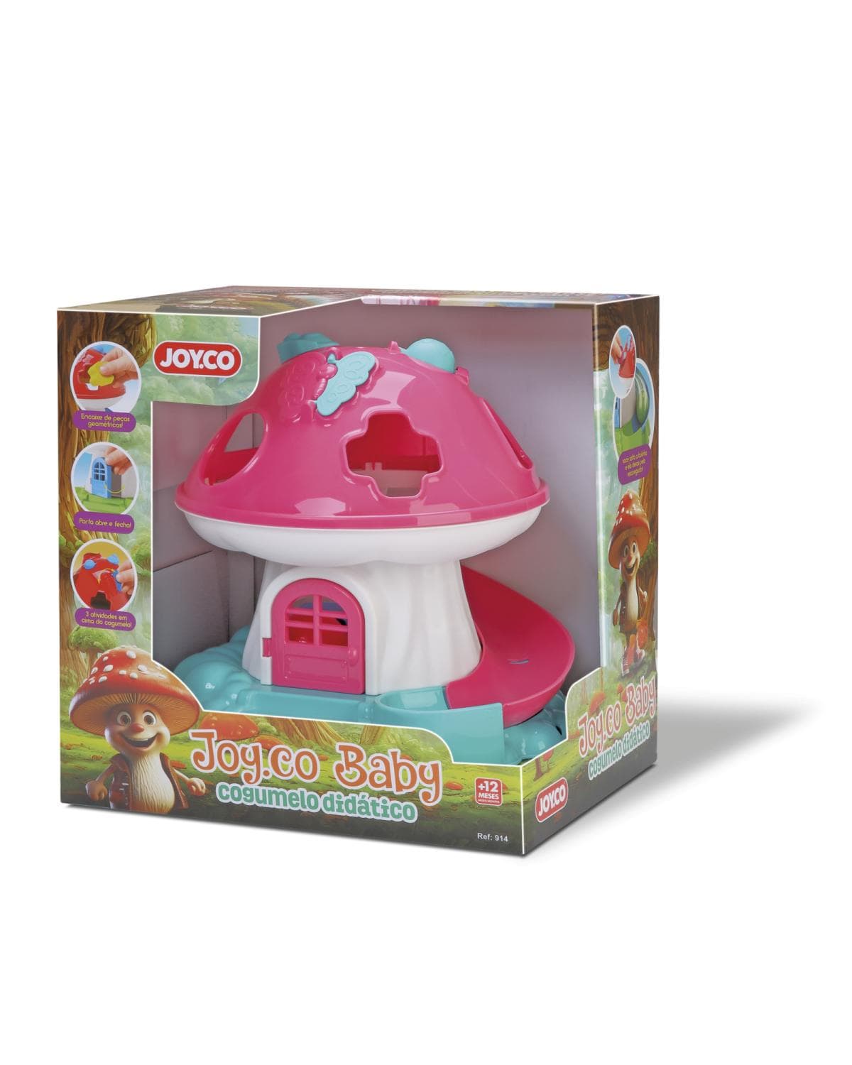 Joy.Co Baby - Cogumelo Didático Rosa